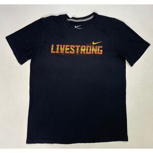 Nike Livestrong Graphic T-shirt Men Large Black Short Sleeve